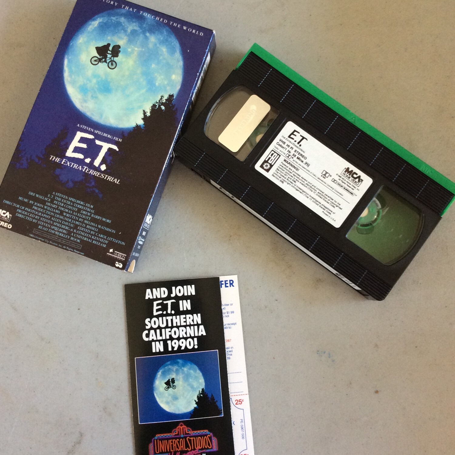 E.T. The Extra Terrestrial VCR Tape Steven Spielberg ET Etsy España