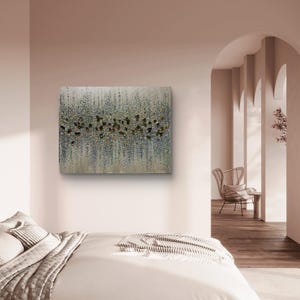 silver purplemetallic with glitter and glass painting silver art, glass art glam art neutral painting Z gallery inspired  art holographic