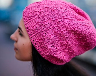 Slouchy Beanie Crochet Pattern - Women’s Crochet Hat Pattern  - Crochet Written Graph Hat Pattern - Adult Female Beanie ItWasYarn Cap PDF