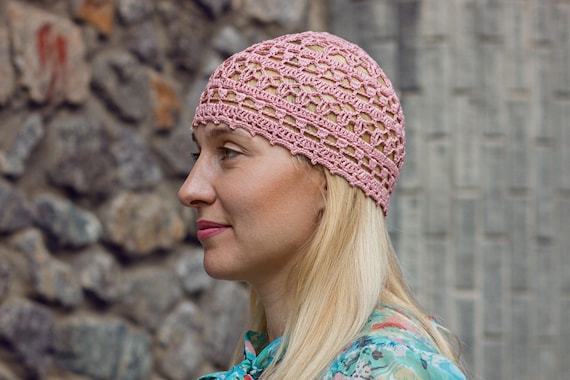 Summer Crochet Hat Pattern: Women’s Lightweight Lace Beanie, PDF