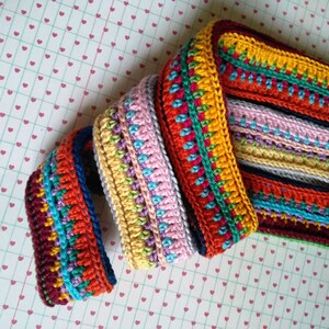 Crochet Headband Pattern: Colorful Scrappy Women’s Headband, PDF Bild 3