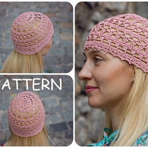 Crochet Pattern Hat For Summer - Women’s Crochet Lace Beanie Hat Pattern  - Crochet DIY Woman's Hat Pattern - Crochet Hat Patterns ItWasYarn