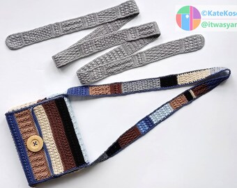 Mix and Match Crochet Texture Pattern: Tesselia Belt, Bag Strap, Scarf & Modern Rectangle Projects