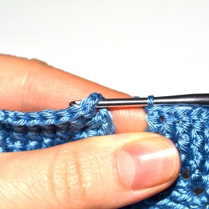 Photo of crocheting with a textured pattern.