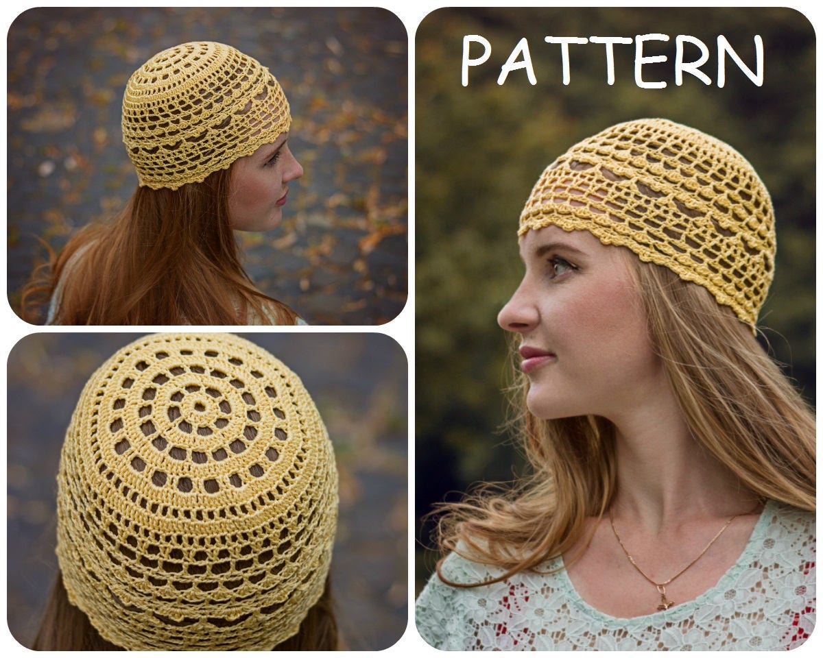Cotton crochet hat store pattern