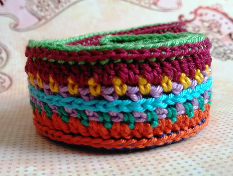 Crochet Headband Pattern: Colorful Scrappy Women’s Headband, PDF Bild 4