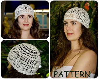 Sun Hat Pattern - Retro Hat Crochet Pattern - Lace Crochet Pattern - Crochet Vintage Hat Pattern For Summer - DIY Women’s Hat Pattern Graph
