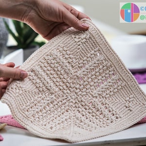 Textured Afghan Crochet Square – "December" Pattern for Light Weight Yarn | Year Collection