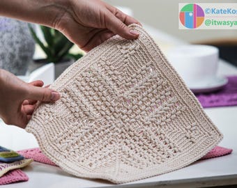 Textured Afghan Crochet Square – "December" Pattern for Light Weight Yarn | Year Collection