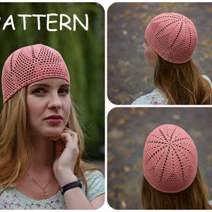 Written Crochet Pattern, DIY Crochet Beanie Pattern, Womens Filet Crochet Hat Graph Pattern, Easy Crochet Cap Pattern ItWasYarn For Adult