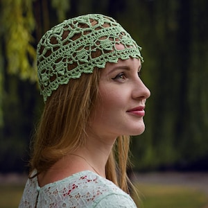Lace Crochet Hat Pattern, DIY Gift for Crocheters, Women’s Hat Lace Written and Graph Pattern in English, How to Crochet Summer Beanie Cap