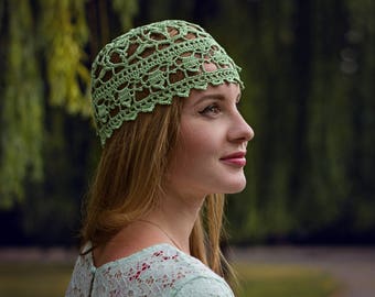 Lace Crochet Hat Pattern: Women’s Summer Beanie (PDF, Written + Graph)