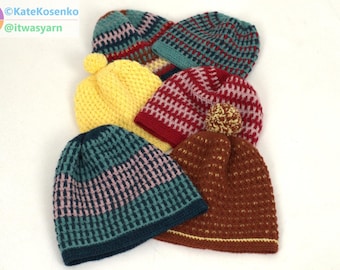 Easy Mosaic Crochet Beanie for the Whole Family: 'Cozy Code' – Same Pattern→Endless Color Combos