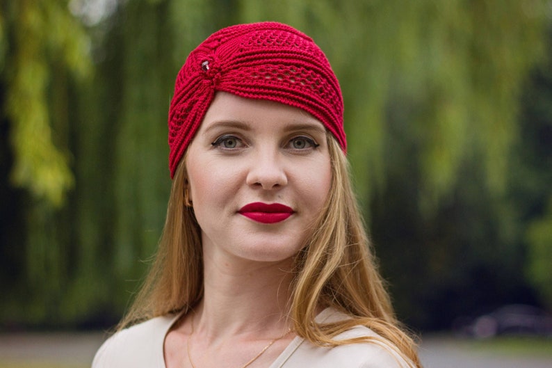 Crochet mesh beanie pattern