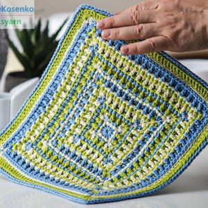 Custom Size Crochet Square Pattern – July Design, Year Bundle