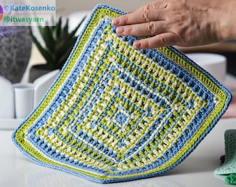 Custom Size Crochet Square Pattern – July Design, Year Bundle