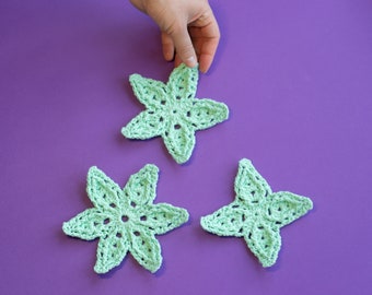 Star Crochet Pattern - Handmade Crochet Christmas Home Decoration - Star Motif Crochet Pattern - DIY Star Garland Crochet Pattern PDF