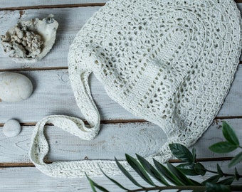 Summer crocheting project pattern - Crochet beach bag pdf - Written pattern intermediate skills level - White cloud lino crochet bag pattern
