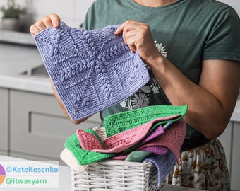 Modern Crochet Square Pattern "January" with Bold Texture | Year Bundle PDF