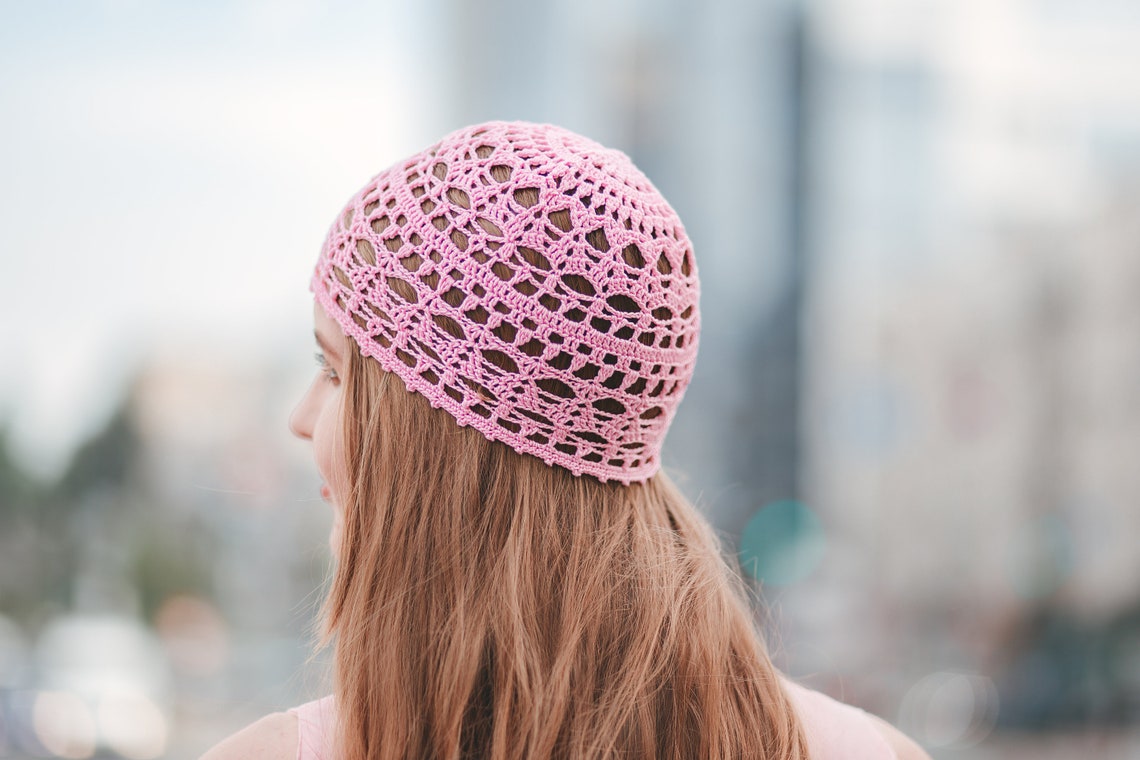 Boho Lace Crochet Hat Pattern: Lightweight Summer Beanie, PDF DIY ...