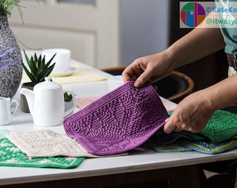 Overlay Mosaic Crochet Square – "September" Geometric Pattern in Rounds | Year Bundle