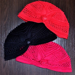 Crochet fitted beanies