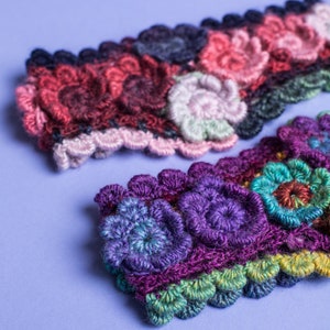 PATTERN Crochet Headband PDF pattern adult female size DK yarn Lovers of flowers ear warmer pattern Flowers crochet headband image 3