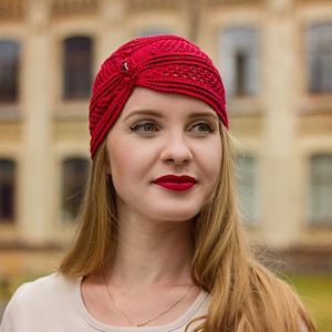 Crochet Mesh Pattern For Woman&#39;s Hat, Summer Crochet Beanie Pattern, Instant Download Crochet Hair Net PDF, Spiral Design Chemo Hat Pattern