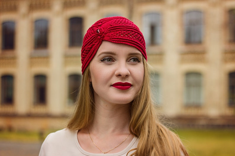 Hair Loss crochet hat with spiral mesh design