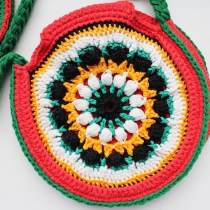 Boho Crochet Bag Pattern - PDF Crossbody Womens Purse - The Best Summer Bags Pattern - Mandala Crochet Round Bag Pattern - CANDY TWINS bags