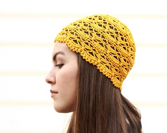 Quickly Crocheting Beanie Pattern - Summer Lacy Crochet Hat Pattern for Woman - Pattern to Crochet Lace Hat - Chemo Beanie Crochet Pattern