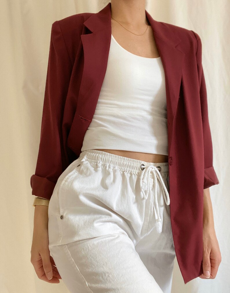 Vintage 90s women\u2019s red blazer size 10