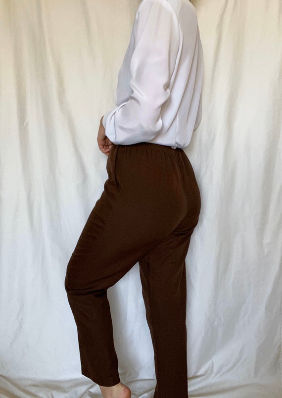 Vintage 90s White Stag chocolate brown easy pant … - image 3