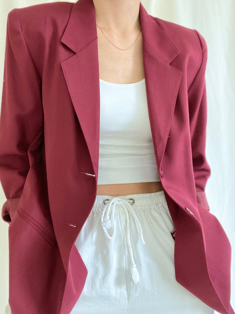 Vintage 90s women\u2019s red blazer size 10