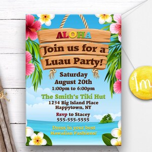 Luau Einladung, Luau BBQ Einladung, Sommer Einladung, Bbq Einladung, Strand Einladung, Hawaii Einladung, Luau Theme Party, Pool Einladung, Cookout Einladung