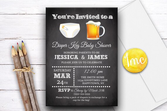 diaper keg invites