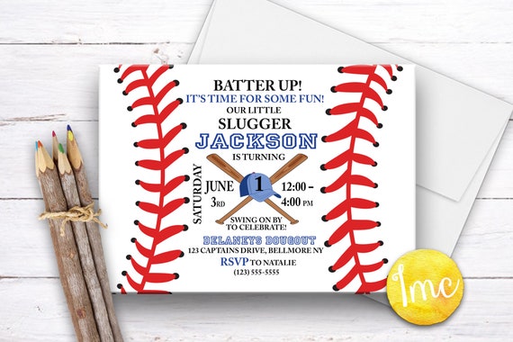 Baseball Invitation, Baseball Theme, Sport Invitation, Sports Invite, First Birthday Invite, Boy Birthday Invitation, Baseball Theme Invite
