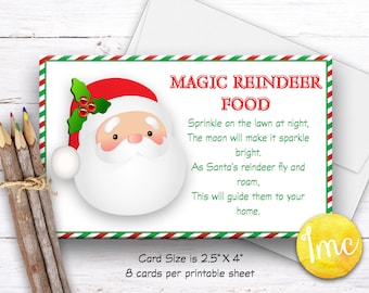 Magic Reindeer Food Label, DESCARGA INSTANTE, Imprimible, Etiquetas de alimentos de renos, Archivo digital, Etiquetas de Navidad, Papá Noel de Navidad, Etiquetas Santa