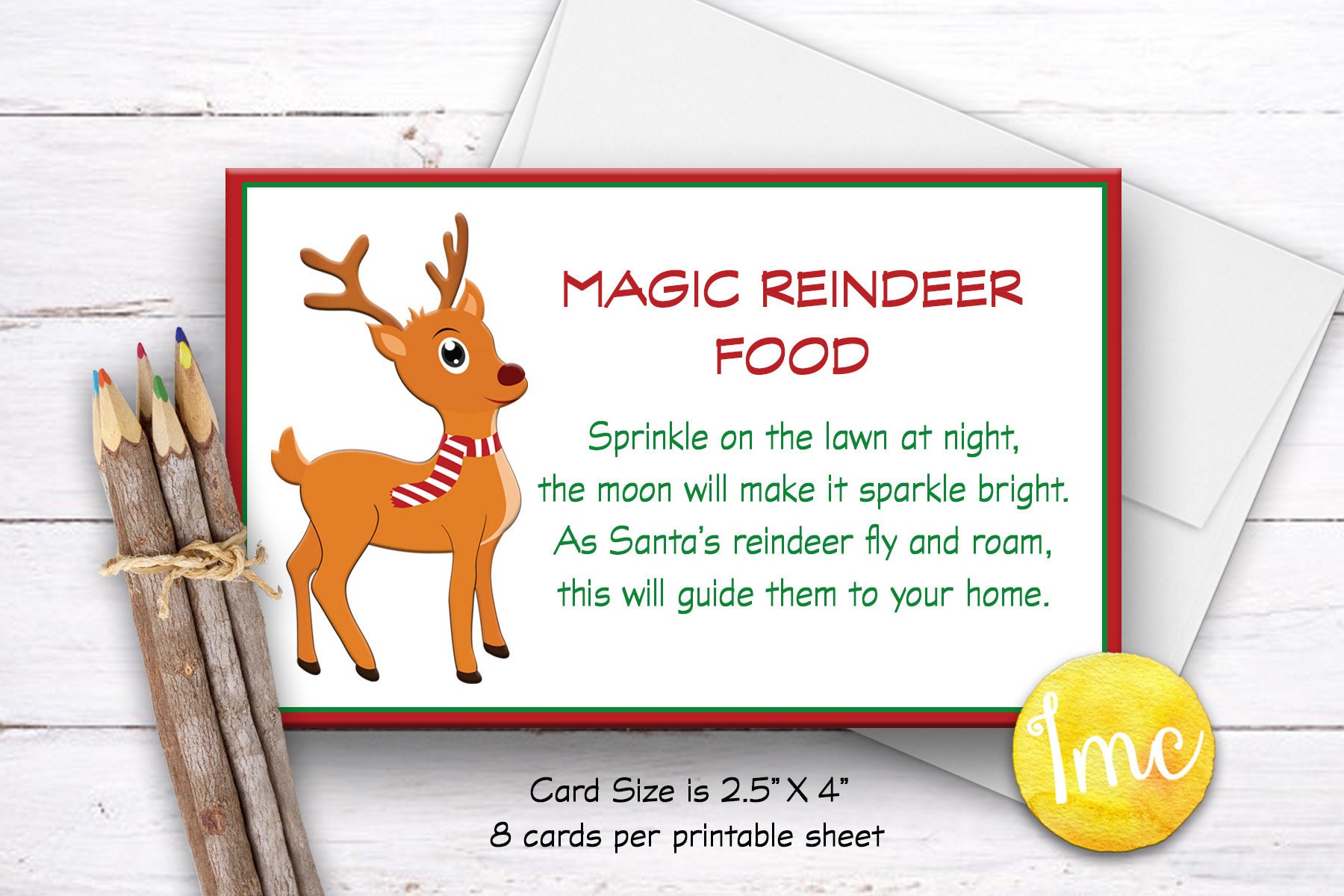 The Pink Lantern: Magic Reindeer Dust Recipe with Printable Tag