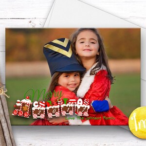 Cartão com foto de feriado, cartão com foto de Natal, cartão de trens de Natal, cartão de Natal, cartão de trem, cartão de felicitações de feriado, cartão com foto digital