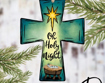 Cross PNG, Oh Holy Night Cross, Oh Holy Night PNG, Christmas Cross,