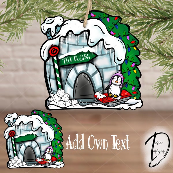 Haus mit Baum PNG, Iglu mit Baum, Pinguin und Iglu, Pinguin PNG, Nordpol