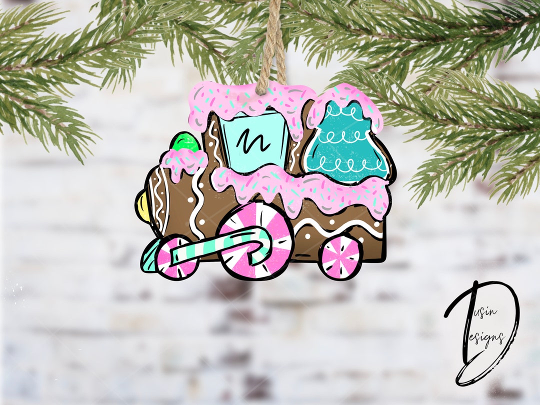 Gingerbread Train PNG - Etsy