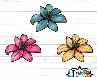 Lily Flower PNG, Lily Earring PNG, Lily PNG,