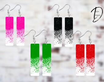 Glitter Bar PNG, Glitter Bar Earring PNG,