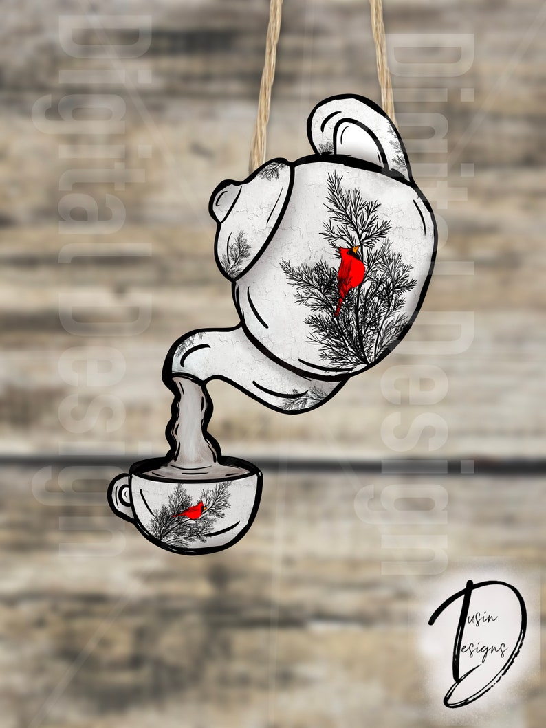 Teapot Png, Cardinal Png, Cardinal Teapot - Etsy