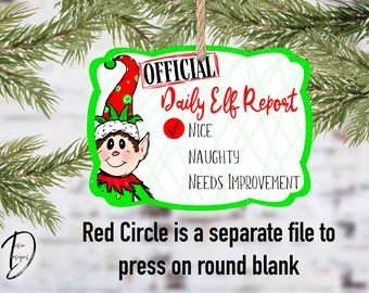 Elf Daily Report PNG, Elf Bobber Bulb, Red and Green Bobber Bulb PNG, Santa Bobber Bulb PNG