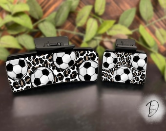 Soccer Hair Clip Png, Soccer ball PNG, Football Hair-clip, Hair clip Png, Claw Clip