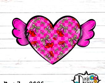 Cupid with Hear Design PNG, Hearts with Bow PNg, Valentines Day PNG, Valentines Day Earrings, Bow Earring PNG, Cupid Earring
