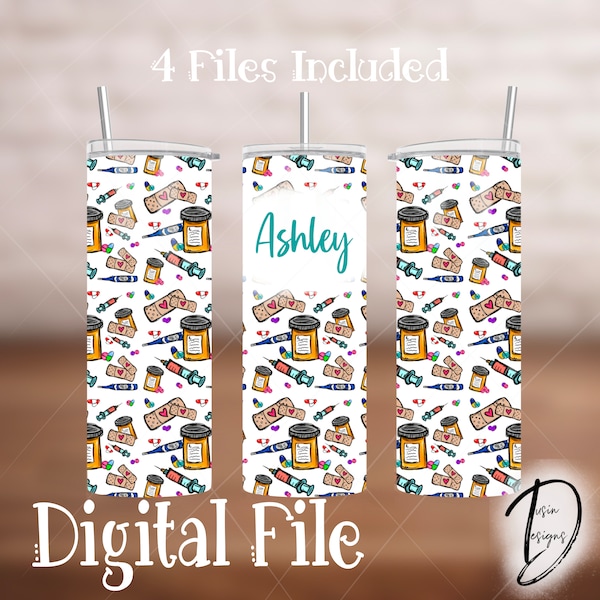 Pharmacy Tumbler, Full Pharmacy Tumbler Wrap, Pharmacy Tech, Pharmacist PNG